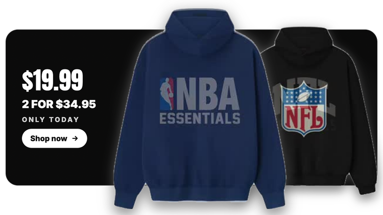 League Essentials Hoodies display card